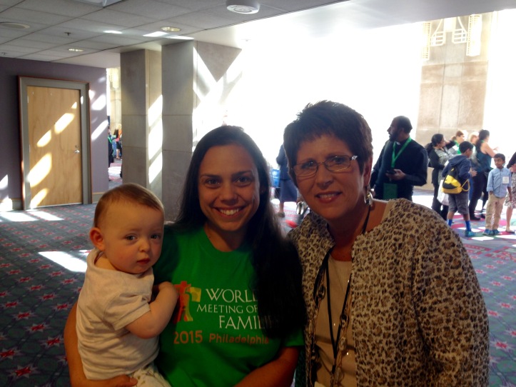 with Teresa Tomeo of Ave Maria Radio at World Meeting of Families Talking About Families Blog